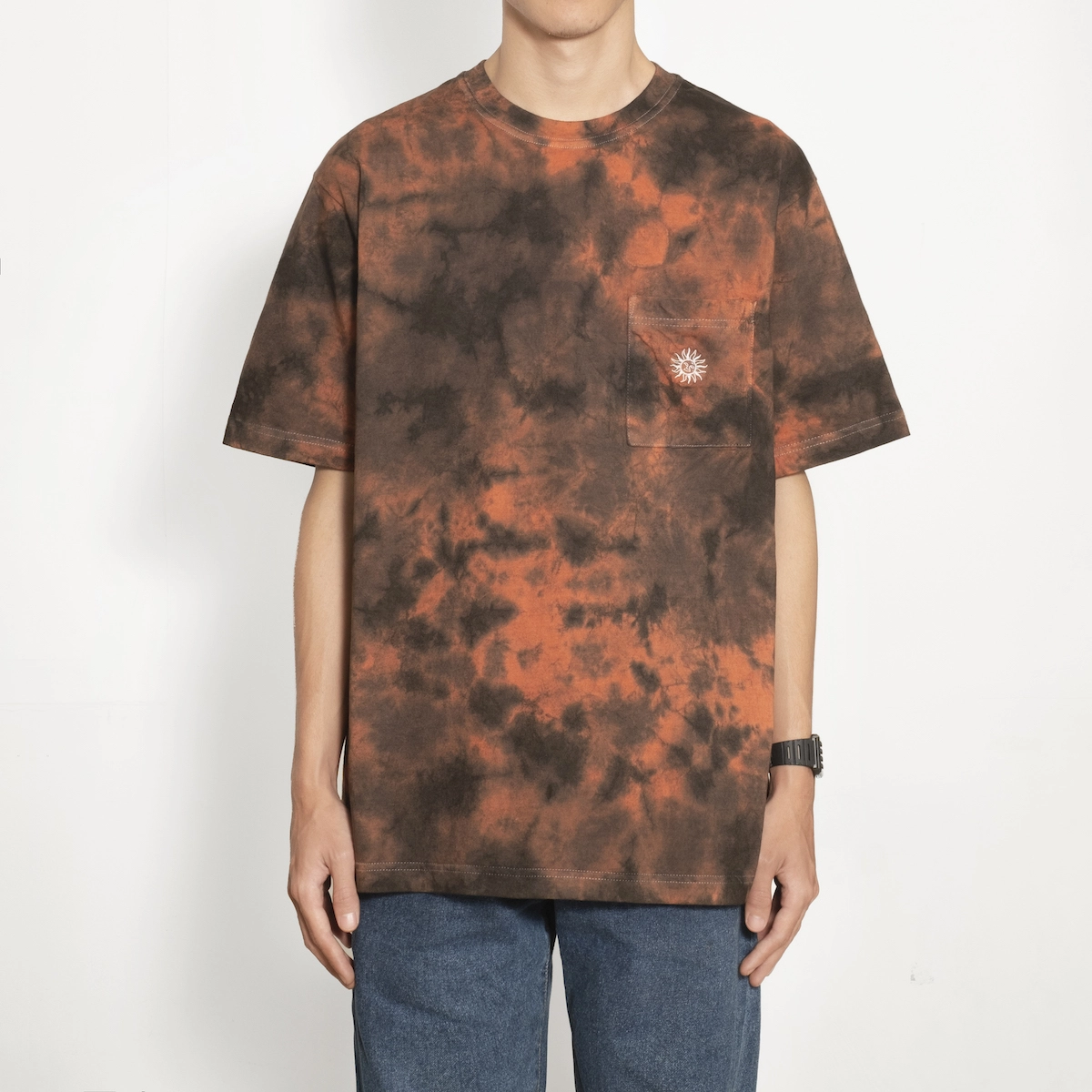 Beth Tie Dye Orange Black - Image 2