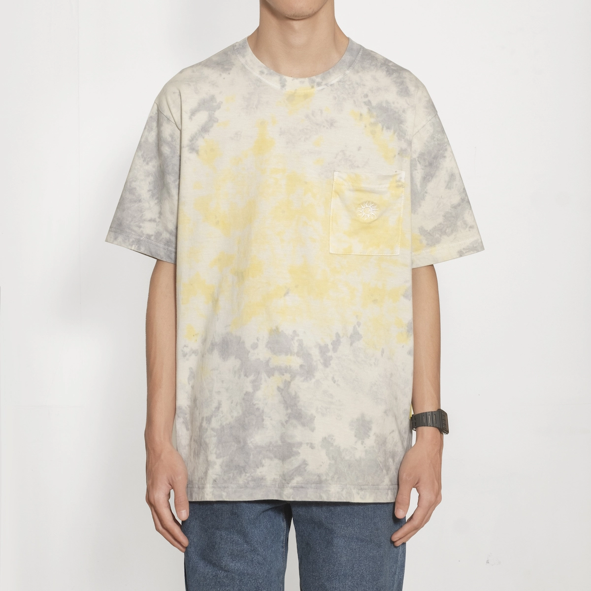 Beth Tie Dye Yellow Grey - Image 2