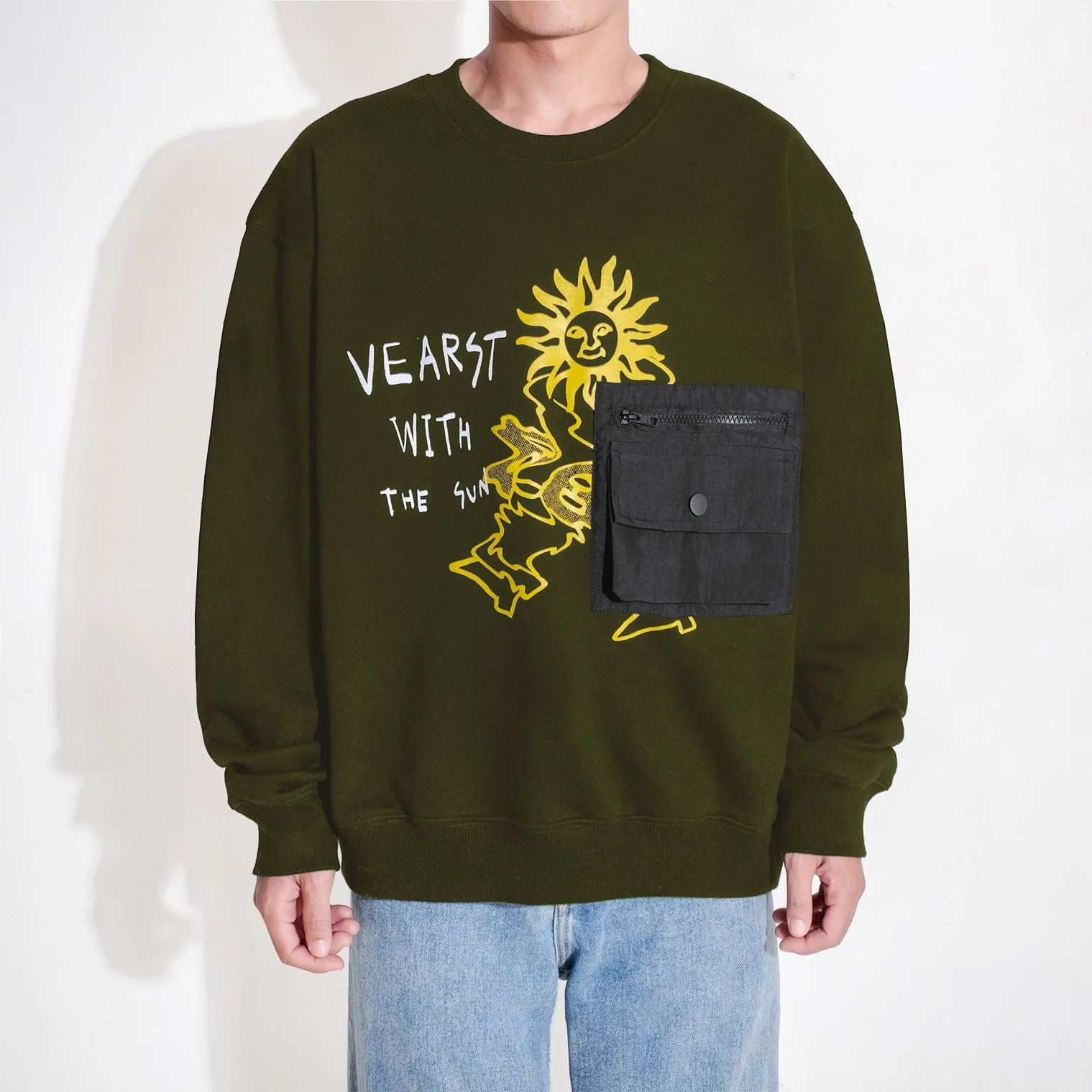 Luke Crewneck Olive - Image 2