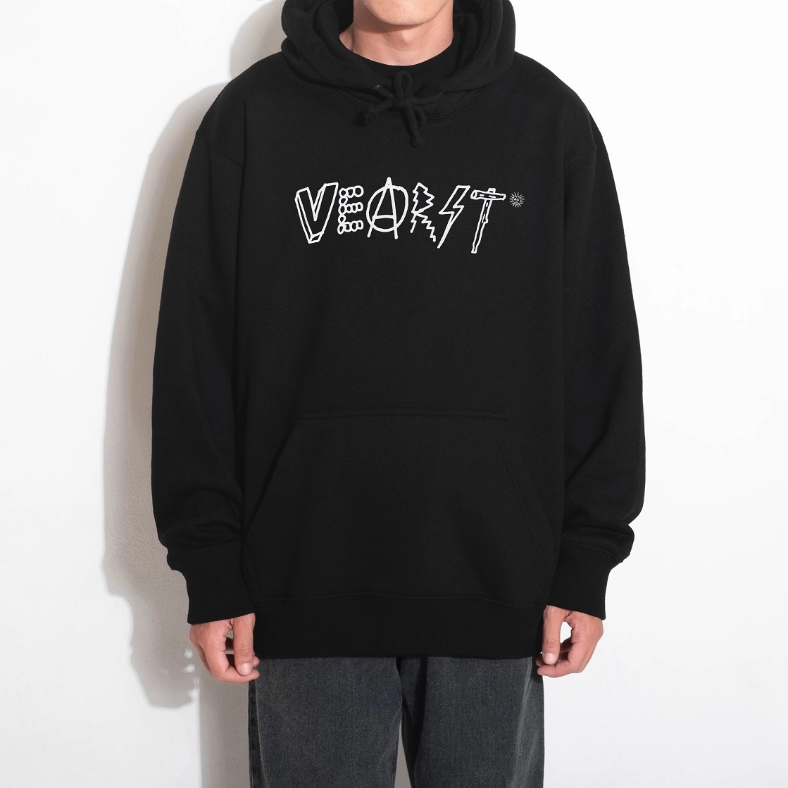 Phun Black White Pullover Hoodie - Image 2